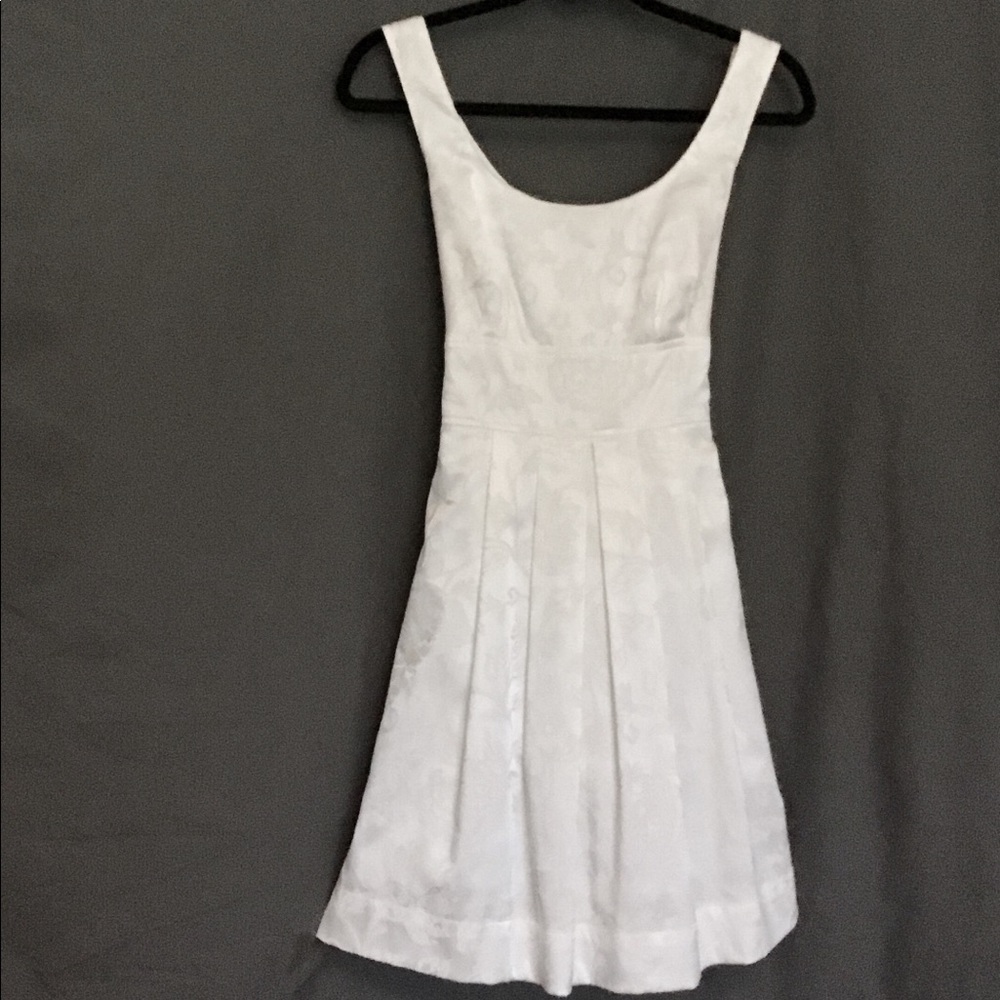 White floral A-line dress